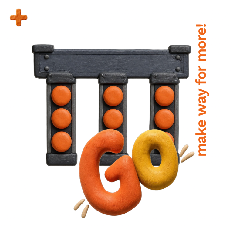 Contract Introduction Services Three orange and black traffic lights with the word "Go" in orange and yellow beside them.